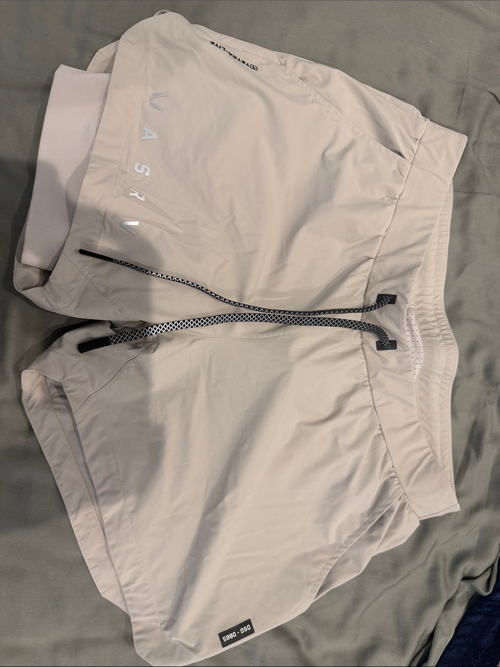ASRV Men's Athletic Shorts in Light Beige